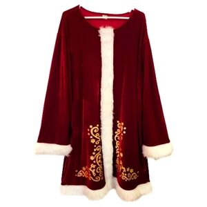 Elegant Red and Gold Men's Blazer with White Trim